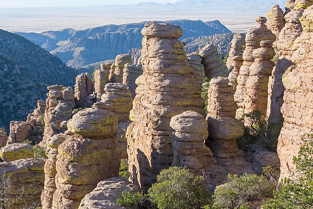 Chiricahua monument is the remains of the immense volcanic eruption which shook Arizona about 27 million years ago. Canva